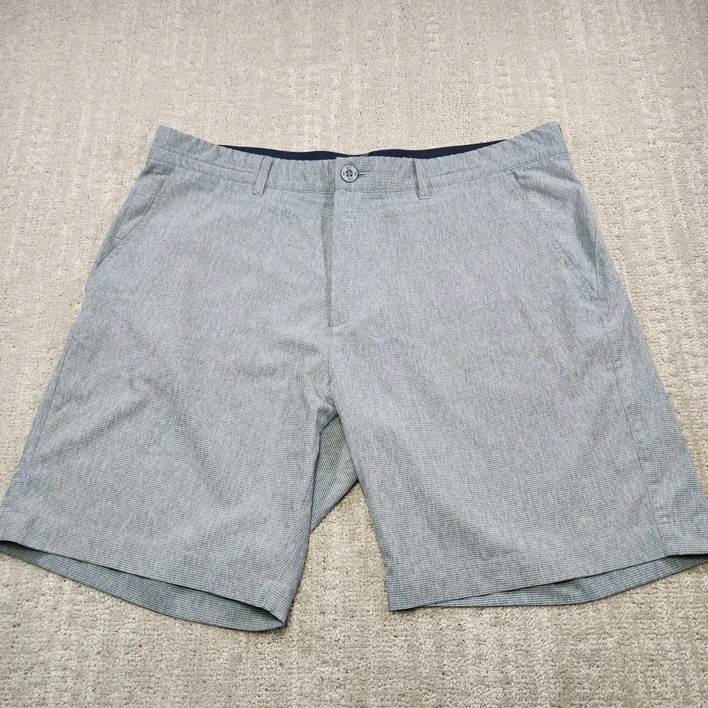 Johnston & Murphy Xc4 Shorts Men 38 Gray Performance Golf Elastic Waist 9